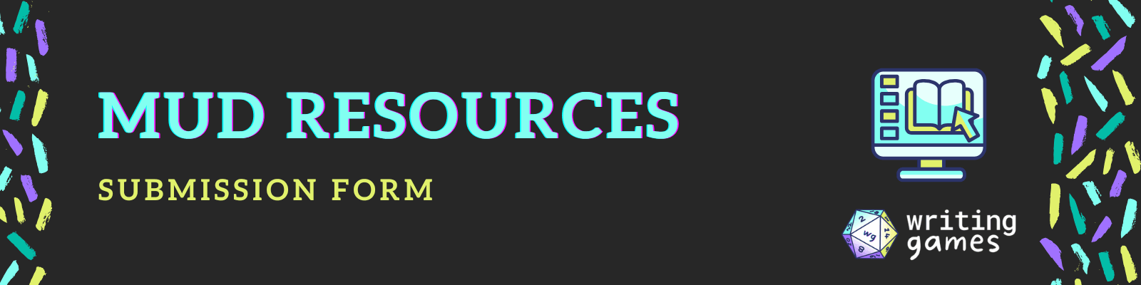 Submit a Resource A computer icon with an open resource on screen.