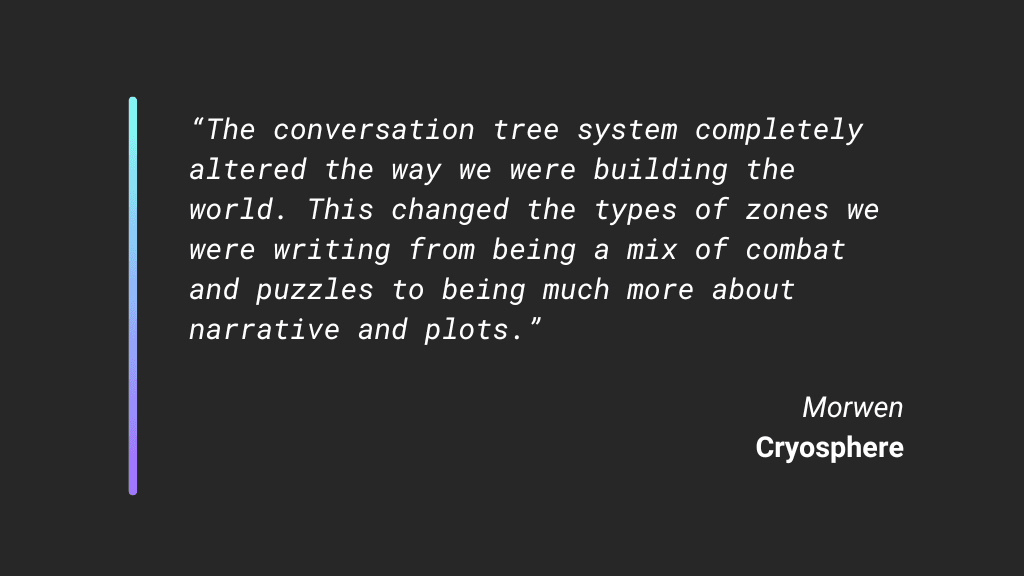 Stylized pullquote from Morwen Quote from Morwen, pulled from the body of the post.