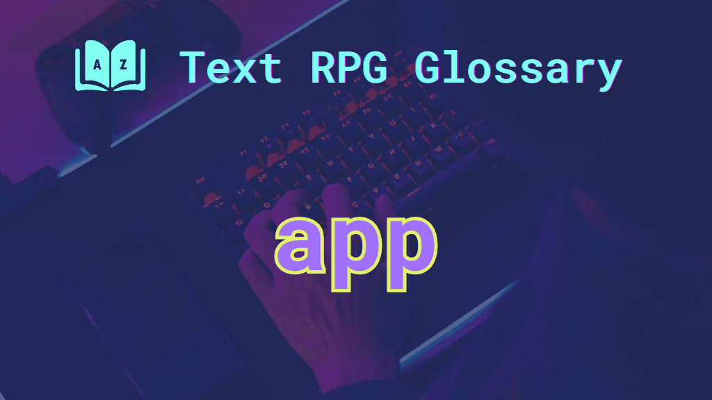 A player typing out their character application and the word: app.