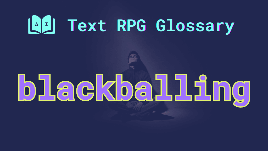 An isolated person looking depressed and the word: blackballing.