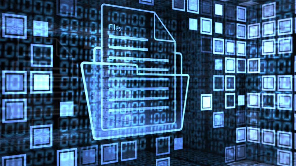 A digital folder containing a document.