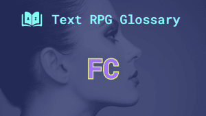 A woman's face captured in artistic profile and the word: FC, short for faceclaim.