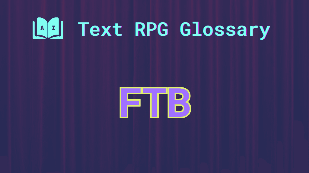 FTB A lowered stage curtain and the acronym: FTB, short for fade to black.