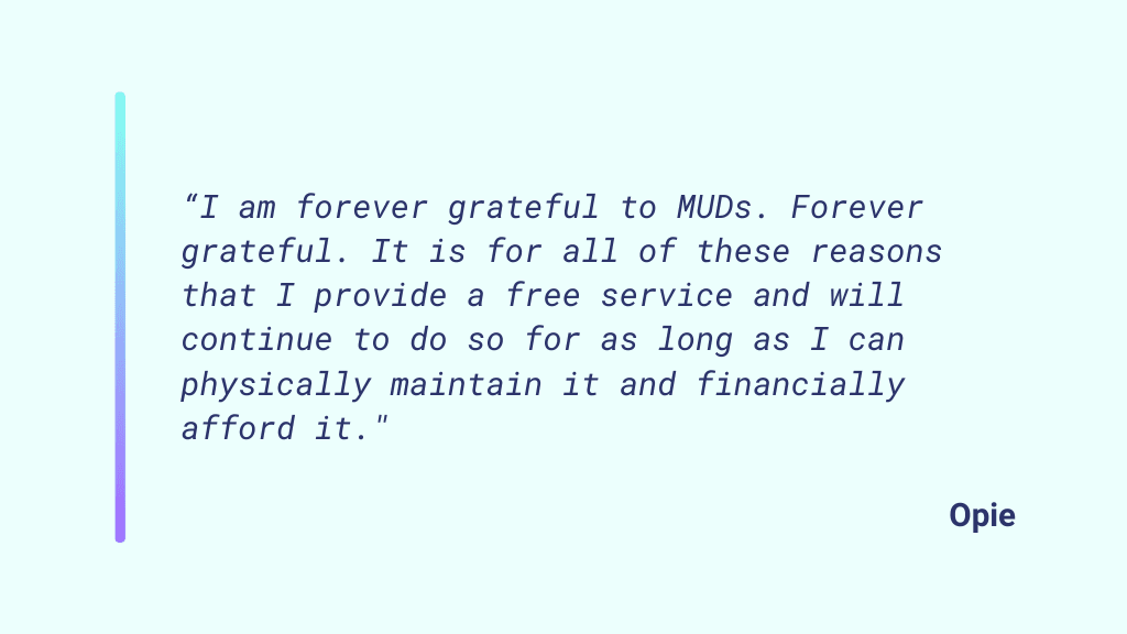 Stylized pullquote by Opie Quote by Opie, pulled from the body of the blog post.