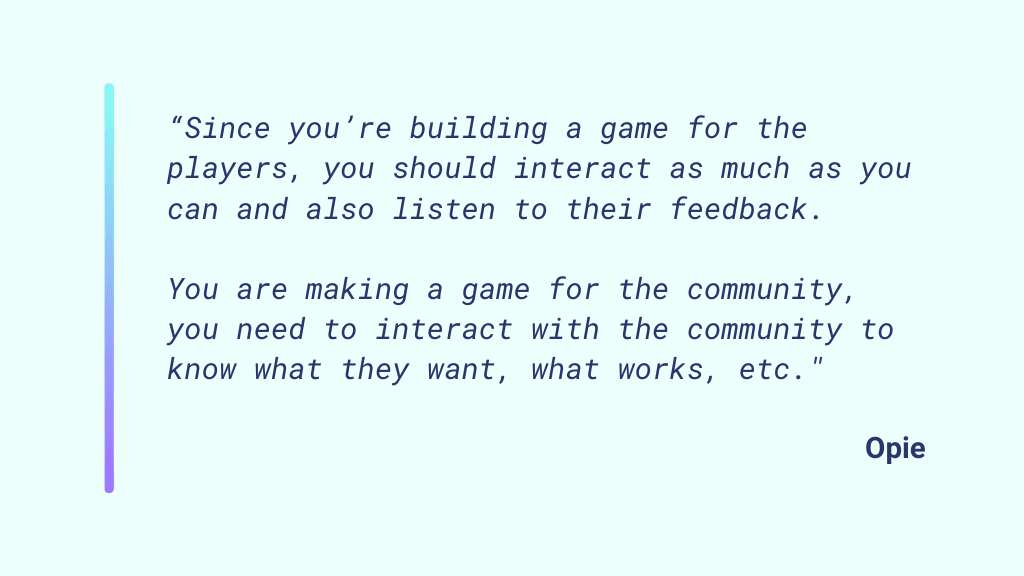 Stylized pullquote by Opie Quote by Opie, pulled from the body of the blog post.