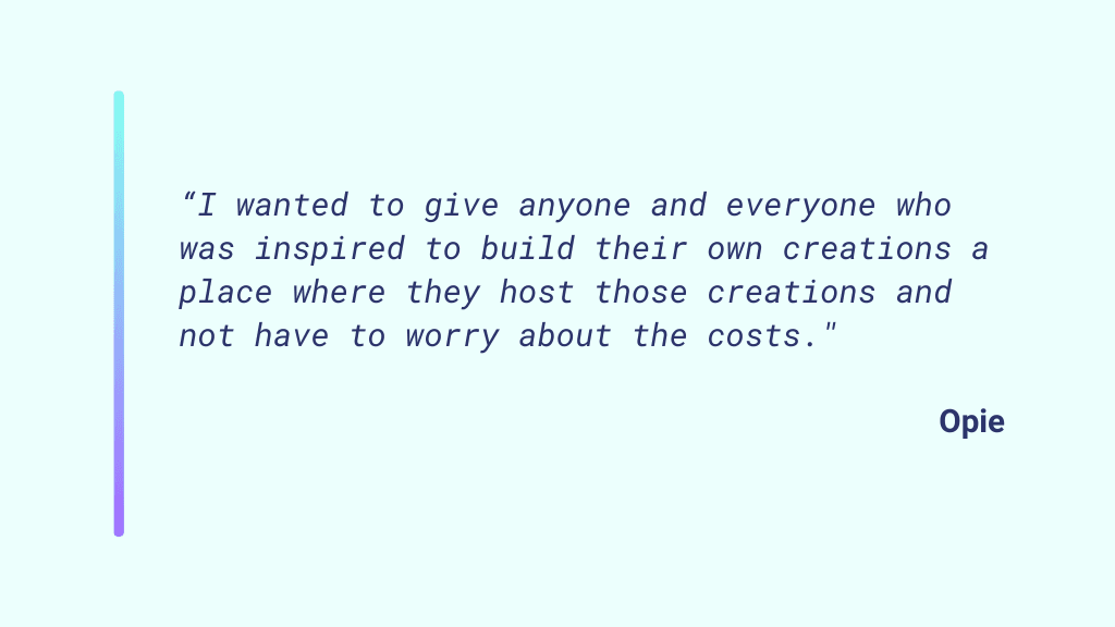 Stylized pullquote by Opie Quote by Opie, pulled from the body of the text.