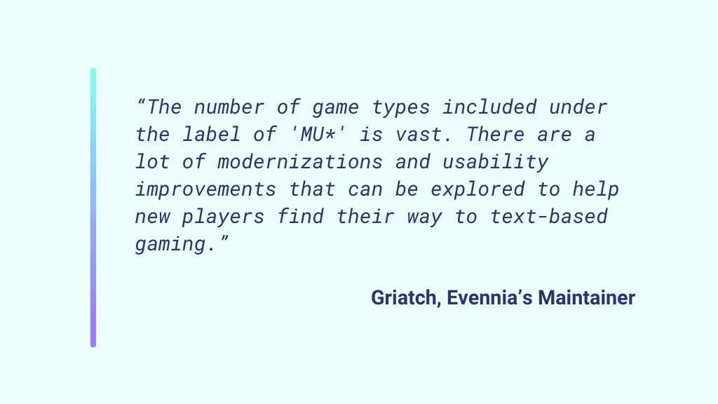 Quote by Griatch, pulled from the main text.