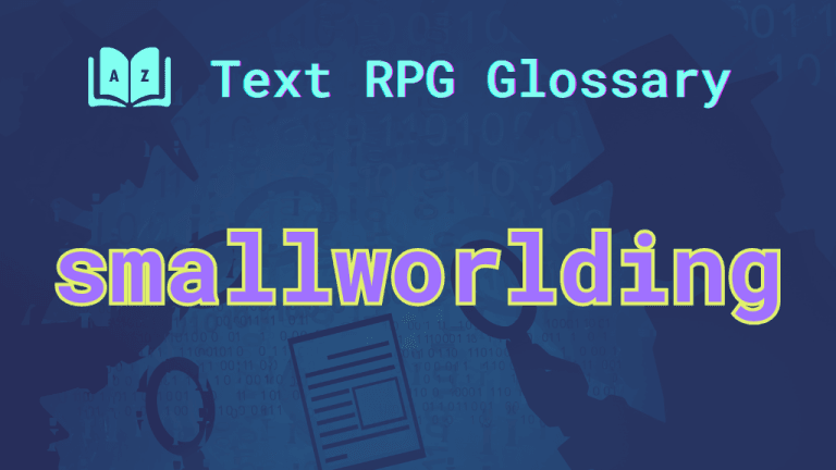 Smallworlding Silhouetted detectives and the word: smallworlding.
